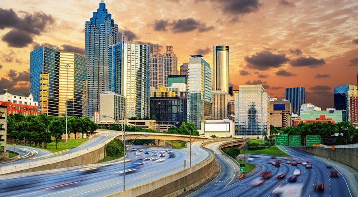 Downtowntown Atlanta, Georgia Skyline.