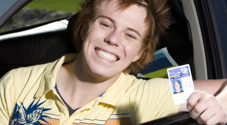 Happy Teen In Car
